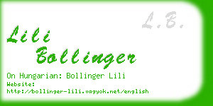 lili bollinger business card